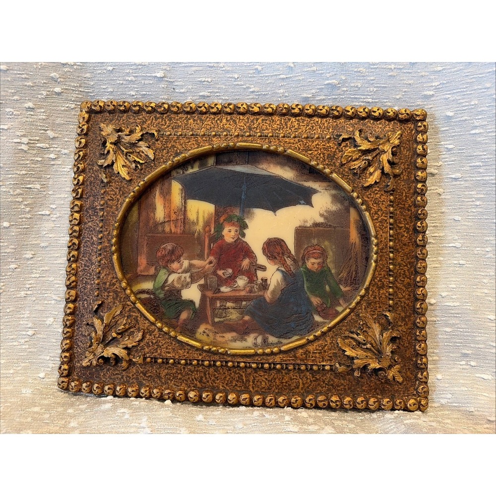 Queen Of The Vineyard Etching antique wall display vintage art decor‎ old house